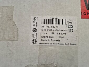 Škoda Fabia I sklo zrcátka pravé vyhřívané - 6