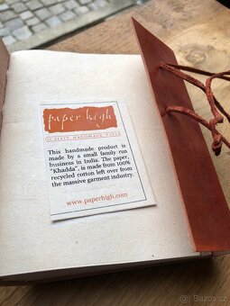 Ruční papír, kůže - zápisník / album - 6