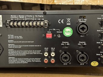 Nepoužitý unikátní 4-zónový mixážní zesilovač 4×40 W / 100 V - 6