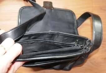 Černá kabelka s kůží, zn. Michel Jordi - 6