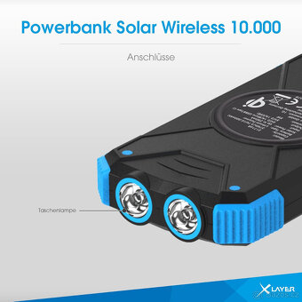XLayer Bezdrátová solární powerbanka I 10 000 mAh - 6