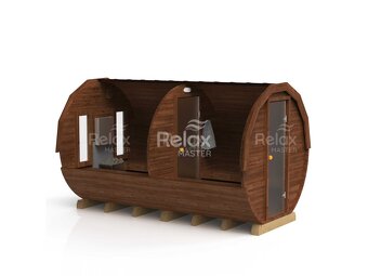 Finská sudová sauna 3,5 m s předsíní - 6