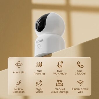 Vnitřní Wi-Fi otočná kamera ZOSI C518 - 6