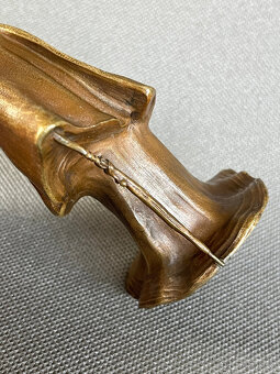 Bronzová soška, plastika Dáma s deštníkem 17 cm - 6