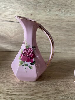 porcelán růžový porcelán koflík - 6