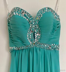 Krásné tyrkysové šaty - 6