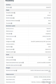 Mobilní telefon Motorola e22, 4/64GB, nová baterka, pěkný. - 6
