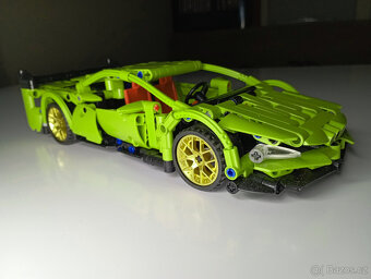 Stavebnice složená - zelené auto 26cm - 6