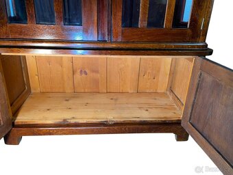 Starožitná dubová knihovna - Art Deco - 6