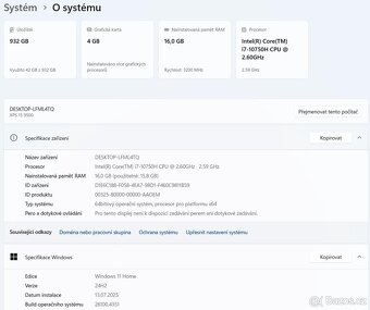 Dell XPS 15 9500, Intel i7, GTX 1650, 16 GB, 1TB SSD + kláv. - 6