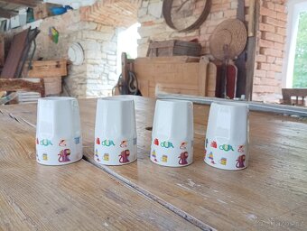 ZNAČKOVÉ VINTAGE AFIBEL ESPRESSO POHÁRY 4 KUSY FRANCIE - 6