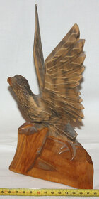 soška Orel dřevo, dřevěná socha, dřevěnou figura, figurka - 6