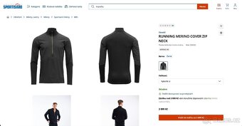 Merino mikina Devold Running Merino Cover Zip Neck Man - 6