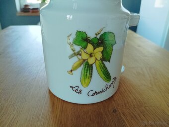 VINTAGE PORCELÁNOVÁ DÓZA NA OKURKY SOLOGNOTE FRANCIE - 6