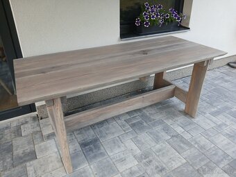 Stul zahradni 200x90 Jasan masiv - 6