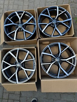 ORIGINÁL Alu Volkswagen ESTORIL R19, 5x112 - ZÁNOVNÍ, TOP - 6