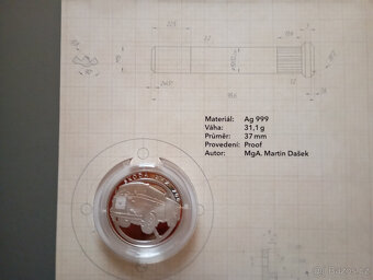 Prodám Stříbrná mince Na kolech - Nákl aut Škoda LIAZ 706 - 6