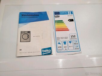 40cm moderní A+++ pračka Beko, dovoz autem - 6