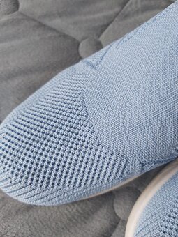 Dámské prodyšné pletené boty, slip on boty vel.40 světlemodr - 6