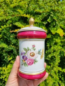 Starožitna porcelánová dóza Alka Kunst Německo - 6