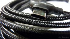 Datový+nab kabel+dioda USB typ C-90° 2m-černý-nový - 6