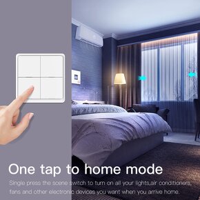 Smart vypínač MOES, 3 tlačítkový Tuya ZigBee Wireless 9 scén - 6