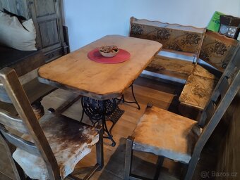 Jídelní stůl pro 4 osoby - MASIVNÍ DŘEVO- BŘÍZA - 6