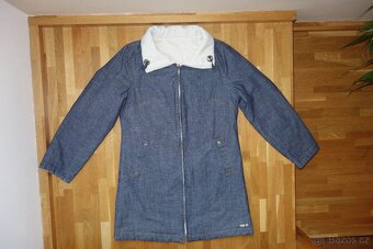 Dámská oboustranná bunda/kabát podzim/zima vel. L - 6