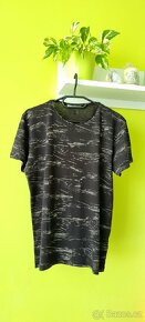Béžovo černé pánské tričko - 6