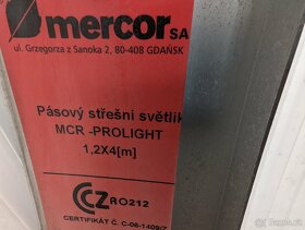 Pásový střešní světlík MCR - PROLIGHT 1,2X4m - 6