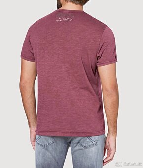 Pánské tričko Camp David Vintage Rebel Red Vínová L (nové) - 6