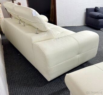 Pohovka + taburet - kůže - NEPOUŽITÁ - 6