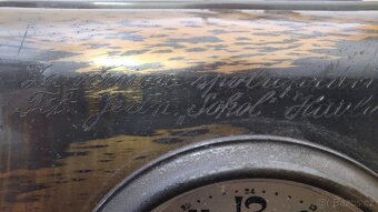 ART DECO STAROŽITNÉ FIGURÁLNÍ POSTŘÍBŘENÉ HODINY - VÍTĚZ - 6