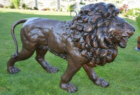 Zámecké bronzové sochy - Lvi-UNIKÁT - XXL - 6