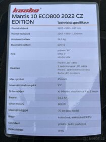 Elektrokoloběžka Kaabo Mantis 10 ECO800 2022 CZ Edition - 6