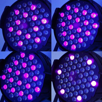 Reflektor PAR LED 54x3W Scénické Osvětlení DMX SHEHDS - 6