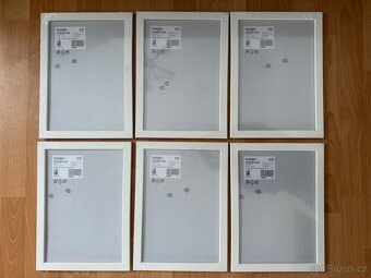 Ikea Fiskbo 21x30 bílý rám rámeček 11 ks - 6