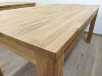Nový jídelní stůl rozkládací masiv DUB parketový 90x180+70 - 6