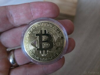 Bit coin mince zlatá / stříbrná - sběratelský suvenýr - 6