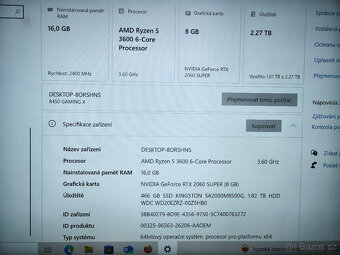 Herní PC – RTX 2060S 8GB, R5-3600, 16 GB RAM, SSD+HDD, Win - 6