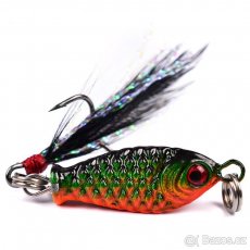 Okoun-Pstruh mini 3D nástrahy Lurky 4ks 2,5cm 6g peří - 6