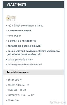 Mixér s mísou a náhradními nástavci - 6