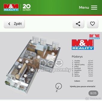 Prodej bytu 2+1, 63 m² – nyní předělán na 3+1 - 6