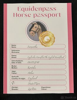 HobbyHorse Samanta s černou ohlávkou,zn. LarDen, velikost S - 6