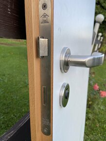 Dveře z masivu se zámkem a nerezovým kováním 735 x 2090 mm - 6