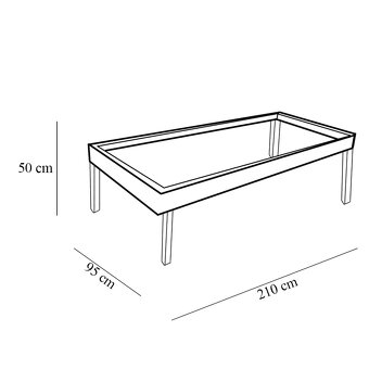 kovova postel jekl 50x50x2mm NEZNICITELNE - 6