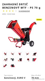 Zahradní drtič benzinový MTF - PS 70 g - 6