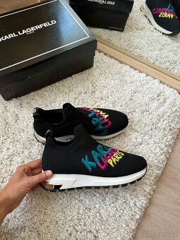 ČERNÉ PONOŽKOVÉ TENISKY KARL LAGERFELD - 6