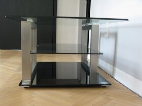 Konferenční/Televizní stolek SKLO-černá, Design Kus - 6