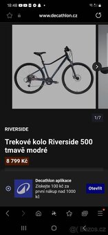 Trekové kolo Riverside 500 tmavě modré - 6